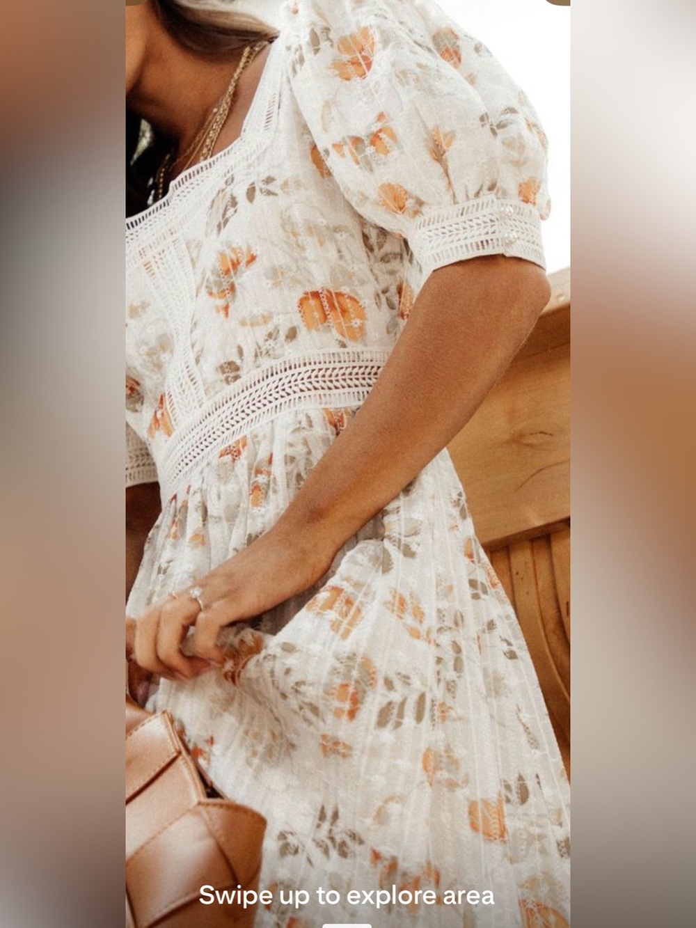 White Floral Midi Dress pit-pit17 (mix47)